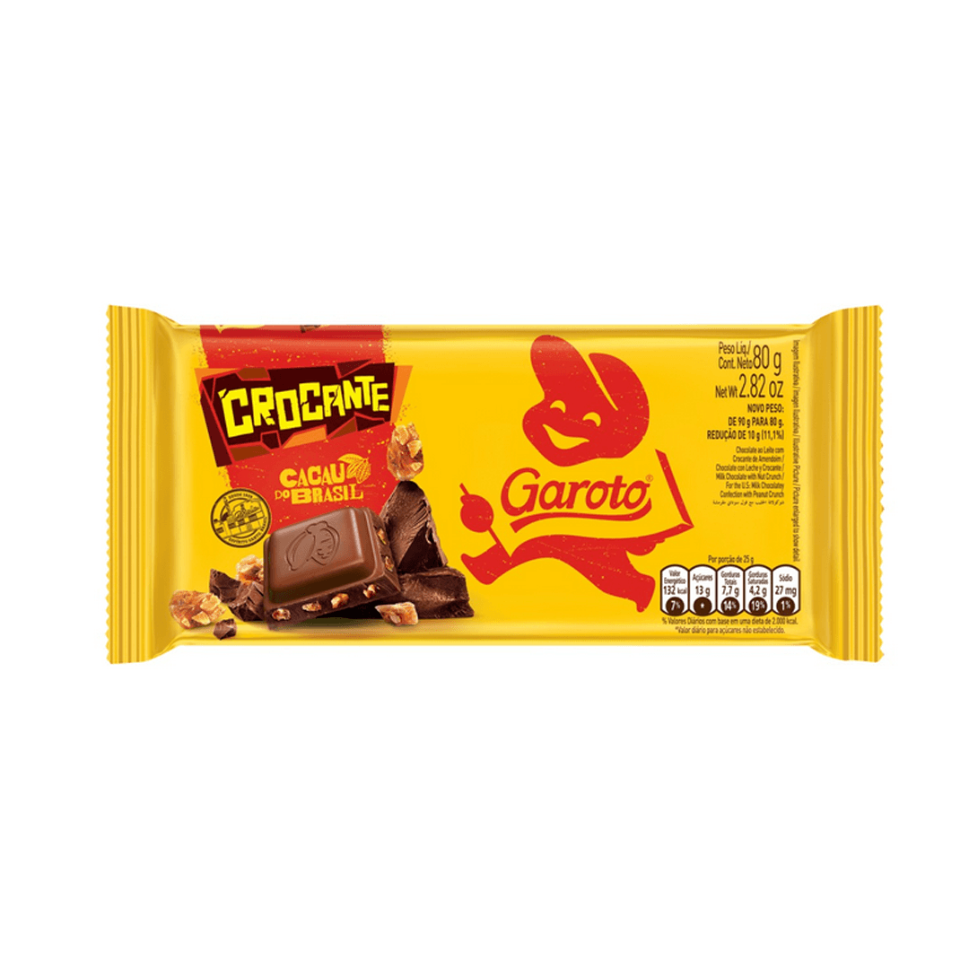 Chocolate Garoto Crocante 80g