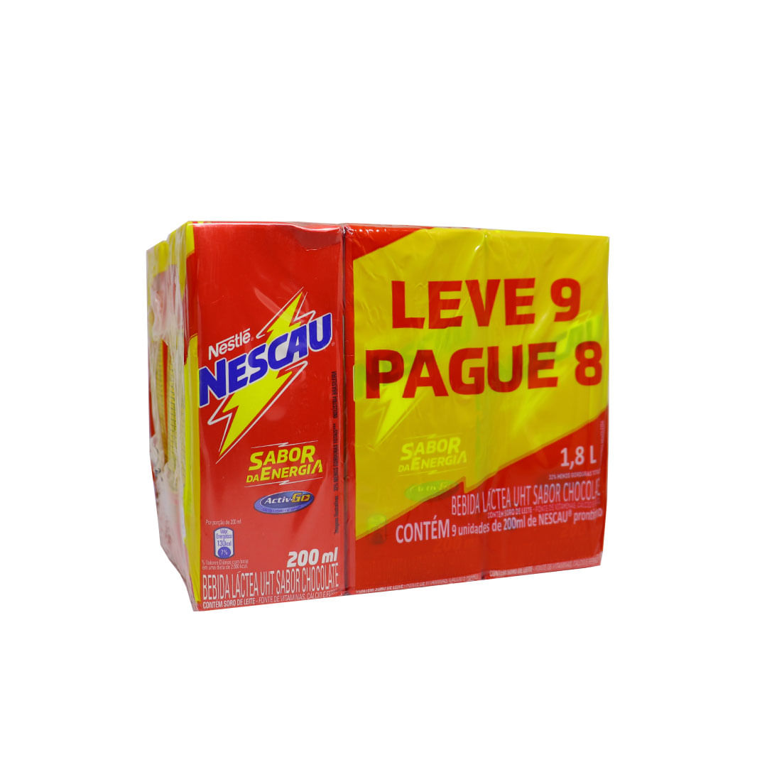 Bebida Láctea Nescau Leve 9 Pague 8 1,8l