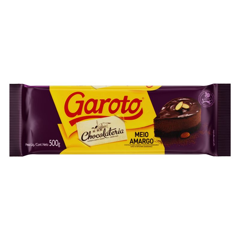 Cobertura De Chocolate Garoto Meio Amargo 500g 7418